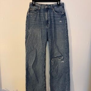 H&M High-Waisted Wide-Leg Jeans